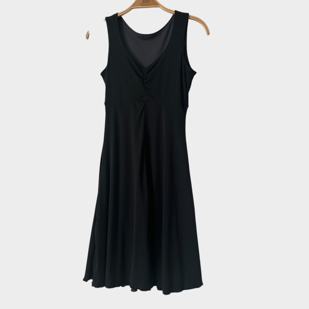 Go Lite Reversible Tank Dress Black grey lettuce hem Size XS